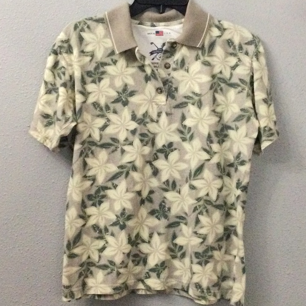 Womens tropical print polo - Picture 1 of 4